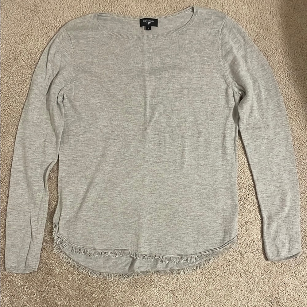 Gray Long Sleeve Women's Top